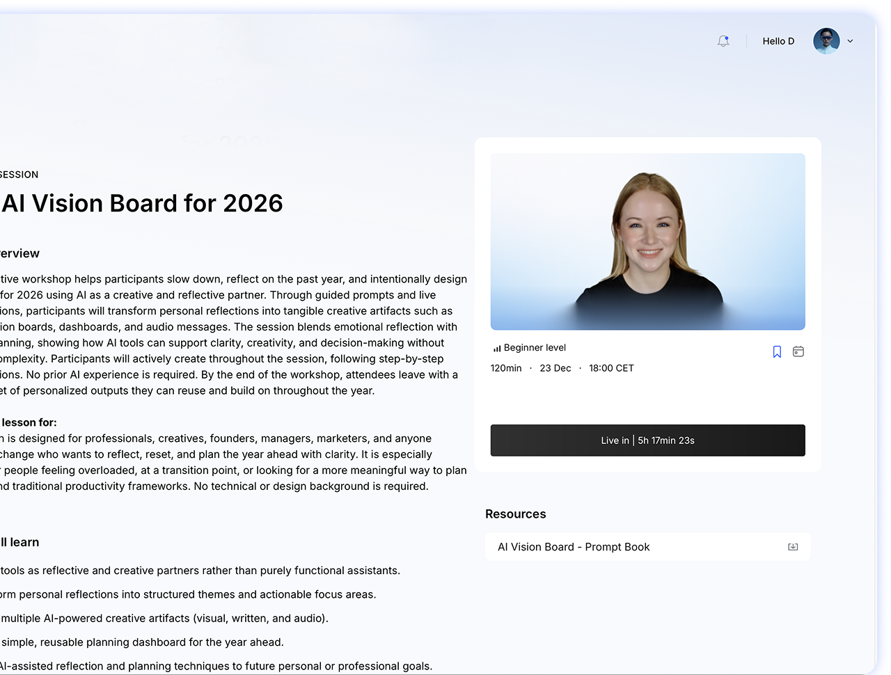Course screenshot